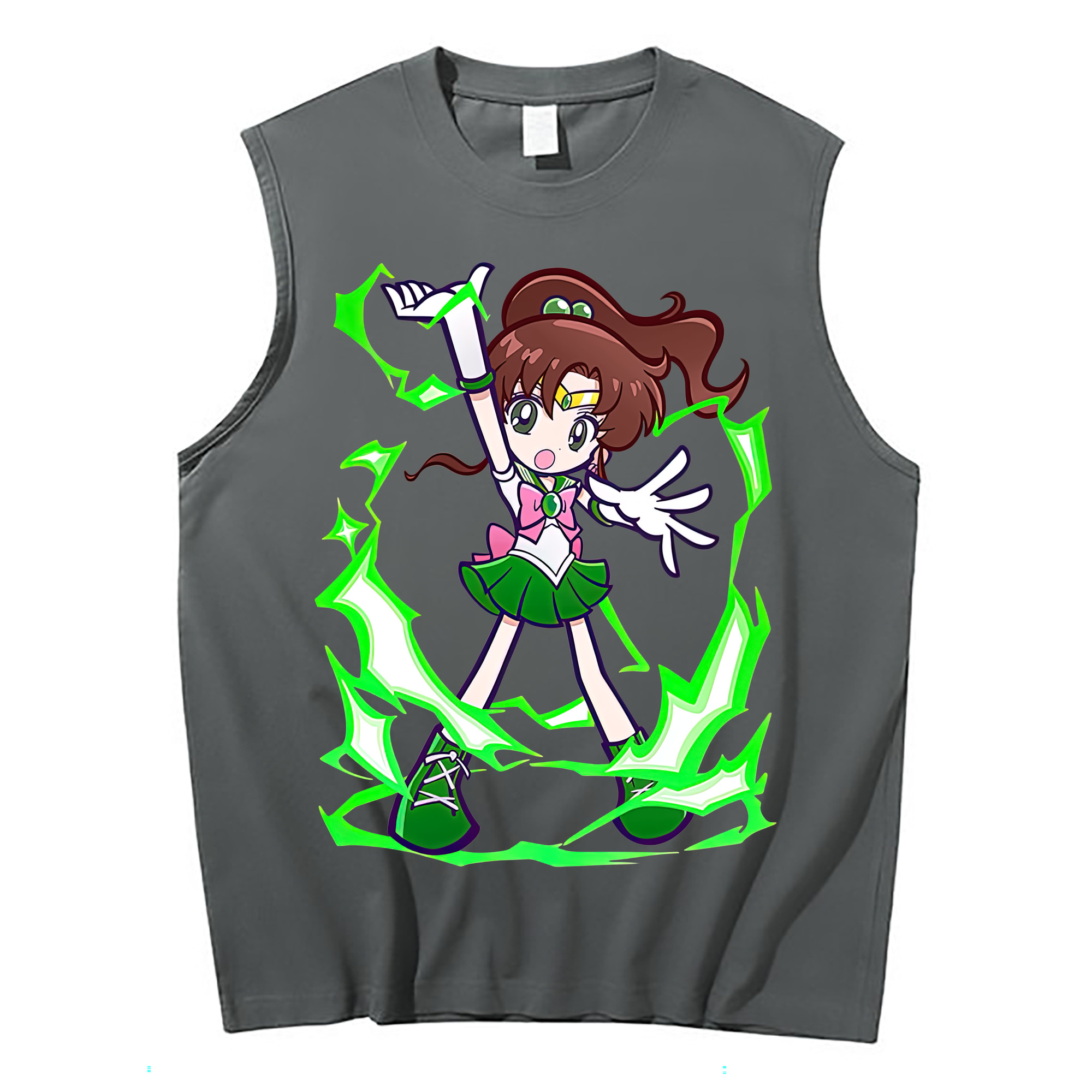 （画像用） 美少女戦士セーラームーン 木野 まこと きの まこと Sailor Moon Kino Makoto （セーラージュピター；Sailor Jupiter） コットン100％タンクトップ（フロントプリント）